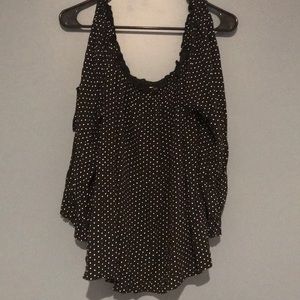 American Eagle Off the Shoulder Top Black